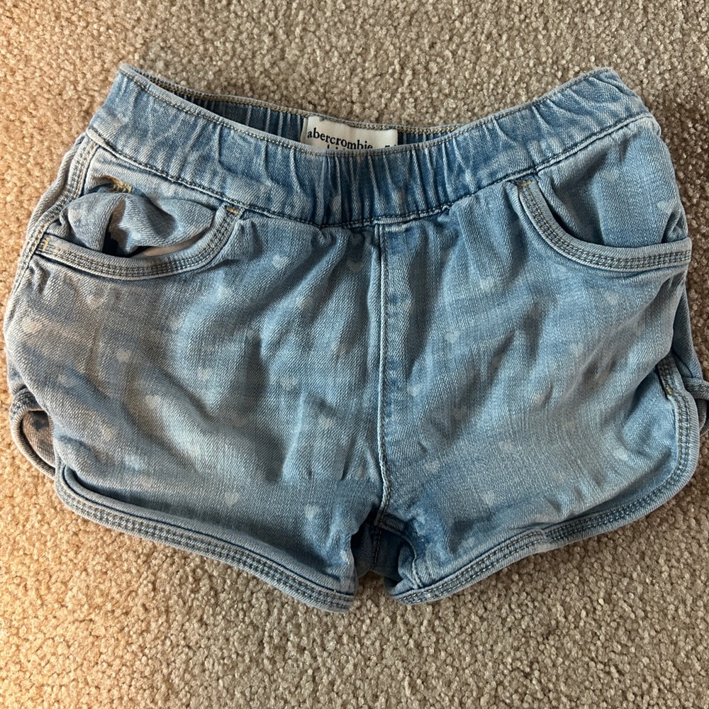 Abercrombie Kids heart denim shorts